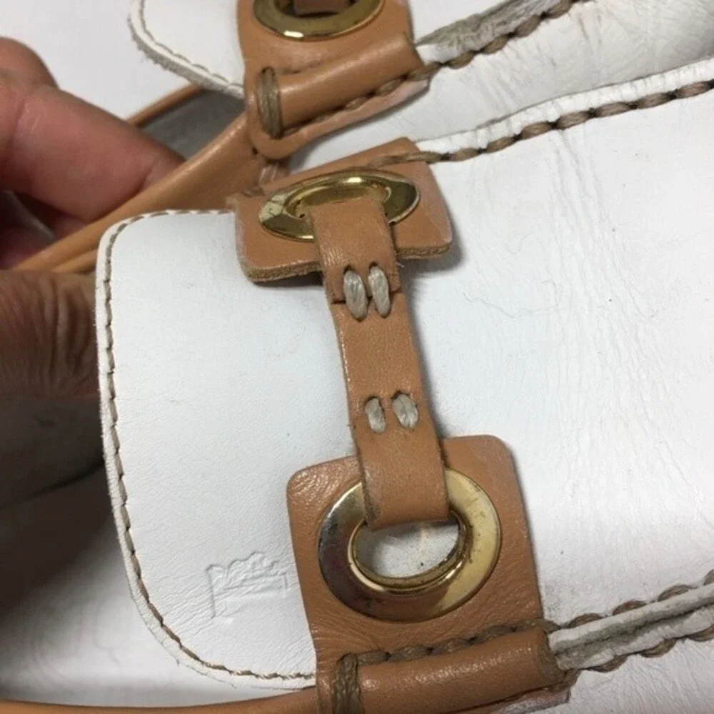 Tod’s White and Tan Leather Moccasins 4.5